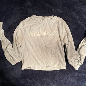 Light pale blue gymshark top, size XS or S